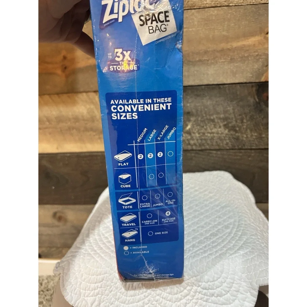 Ziploc Space Bag 10 Bag Variety Value Pack‎ Space Saver Organizer System